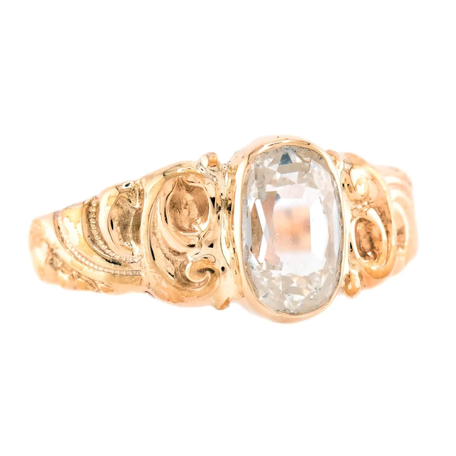 Victorian 14k Diamond Engagement Ring 1ct - Image 2
