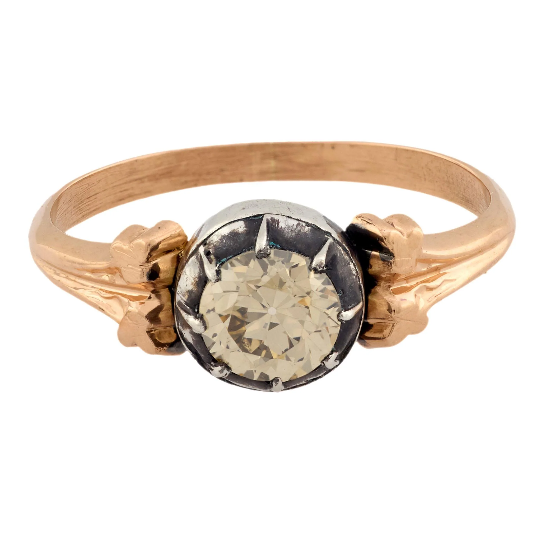 Victorian 14k Diamond Engagement Ring .58ct - Image 2