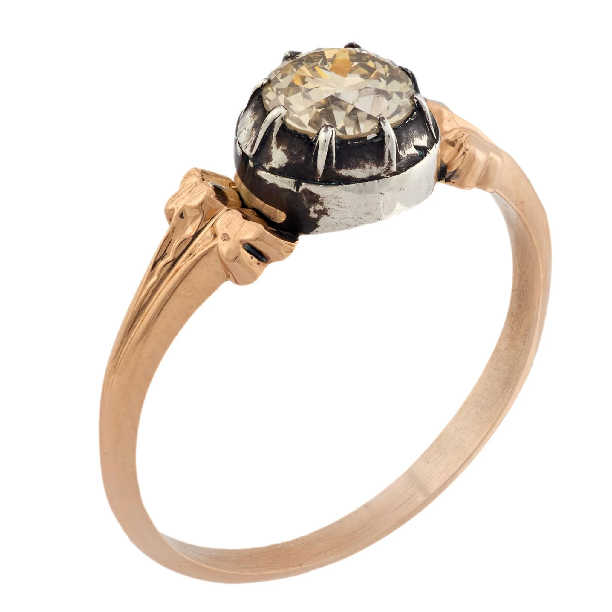 Victorian 14k Diamond Engagement Ring .58ct - Image 4