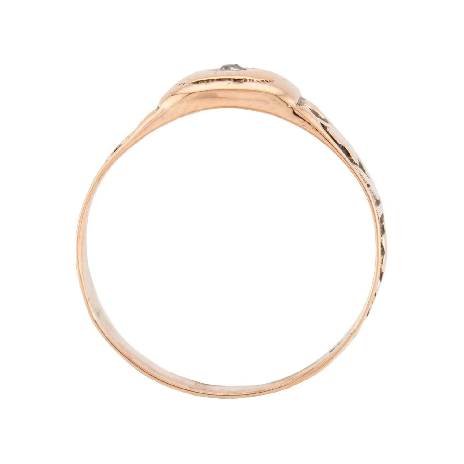 Victorian 14k Diamond Floral-Motif Ring - Image 4