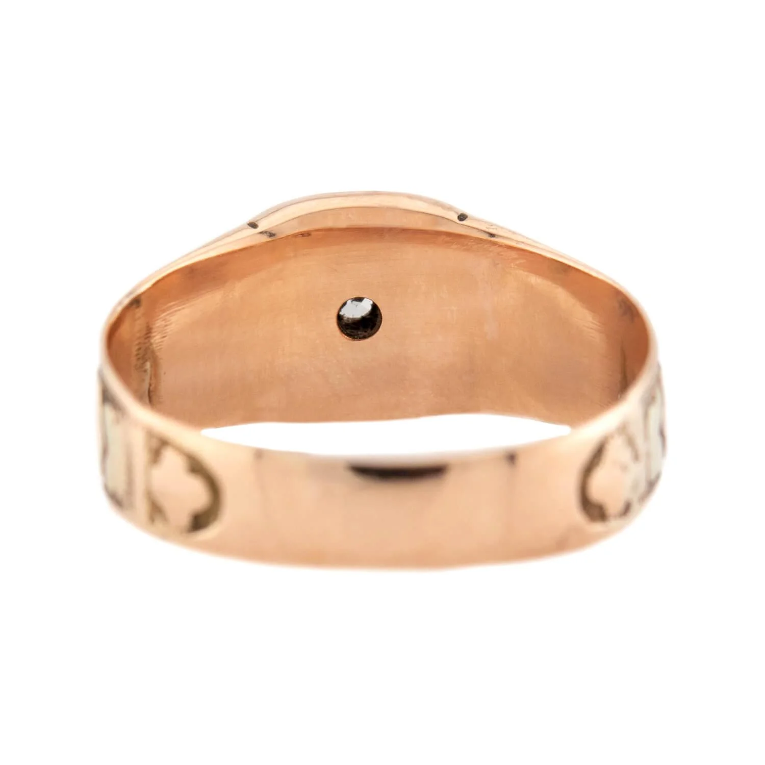 Victorian 14k Diamond Floral-Motif Ring - Image 5