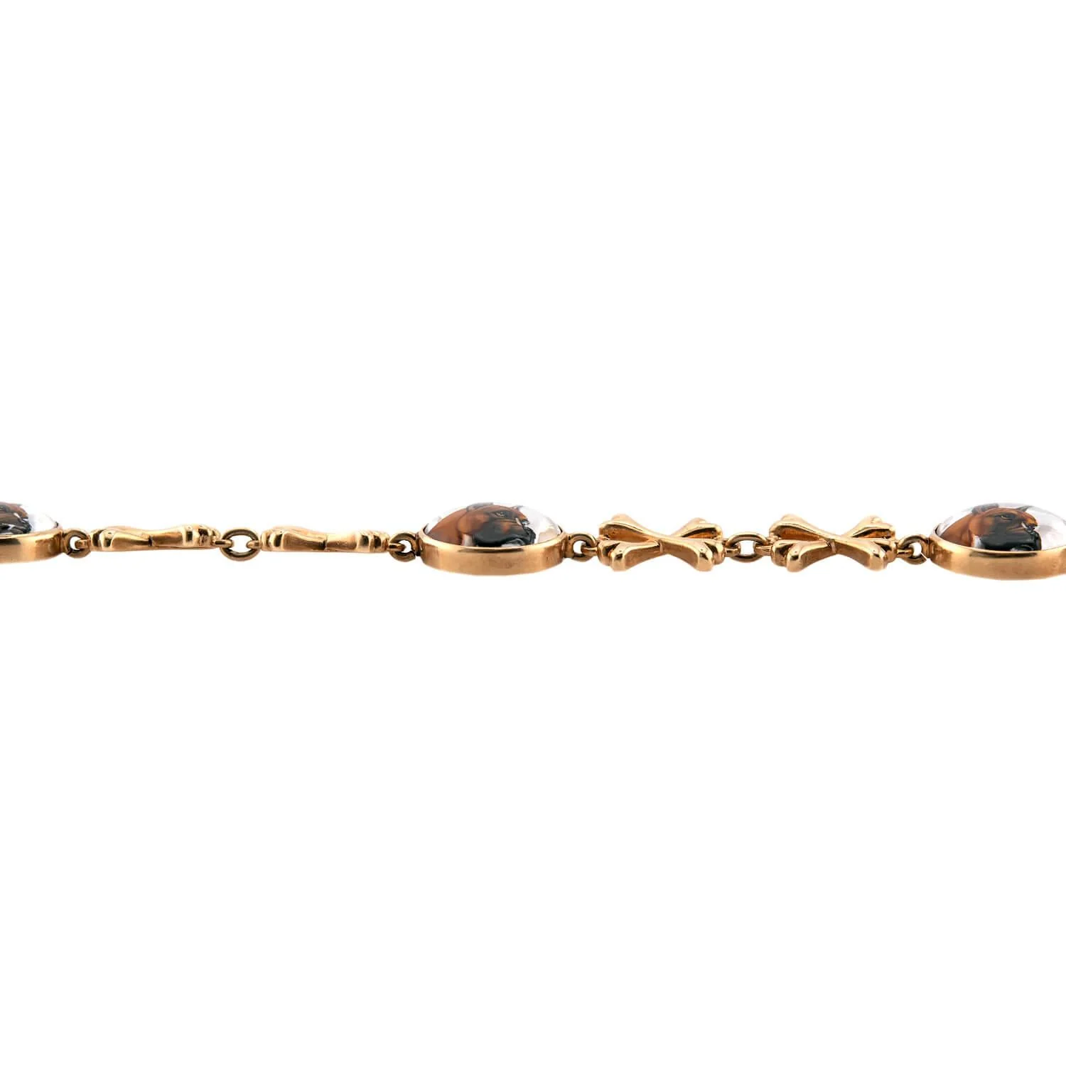 Victorian 14k Essex Crystal "Boxer" Bracelet - Image 3