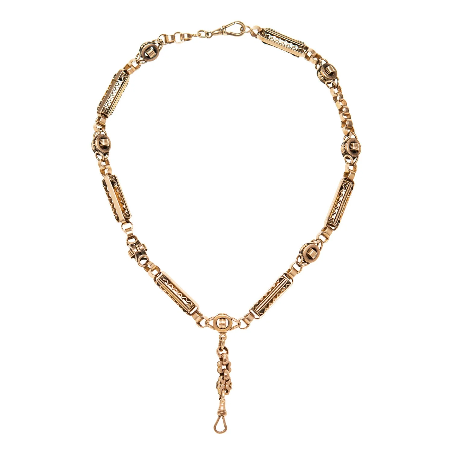 Victorian 14k Watch Chain Necklace 16.5"