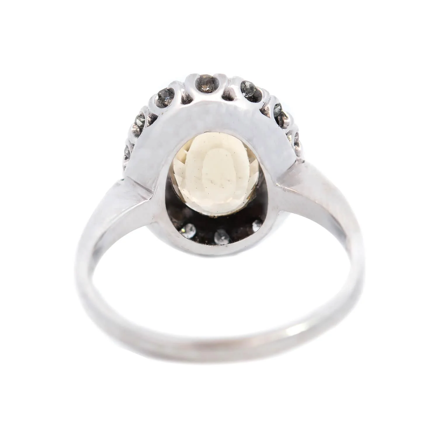 Victorian 14k GIA No Heat 3.96 Ceylon Sapphire & Diamond Ring - Image 5