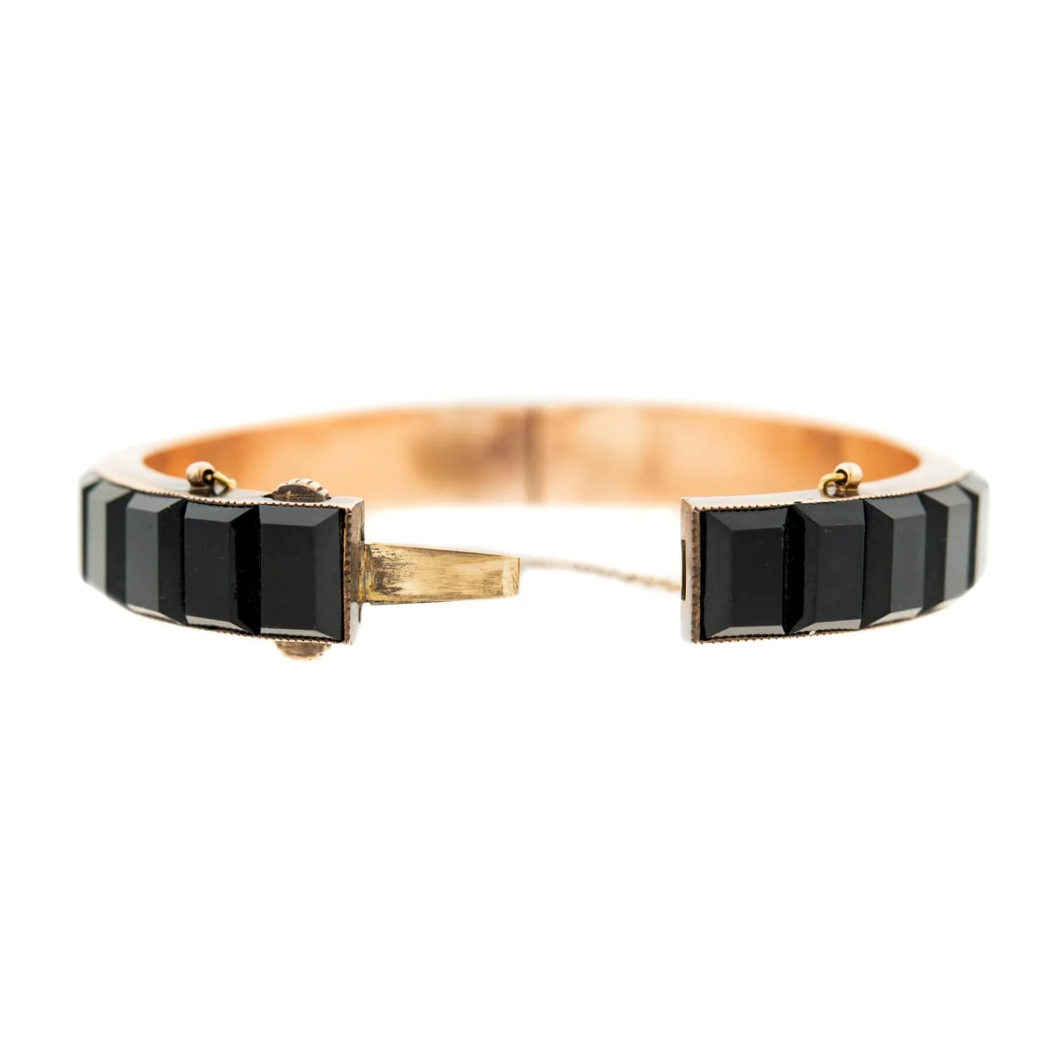 Victorian 14k Gold + Onyx Bracelet - Image 7