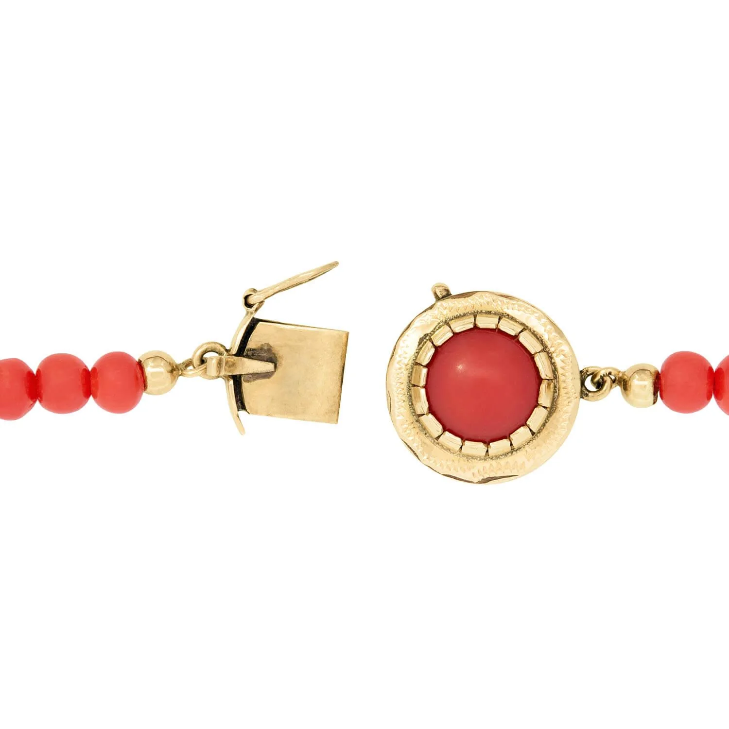 Victorian 14k Graduated Oxblood Coral Bead Necklace - Image 4