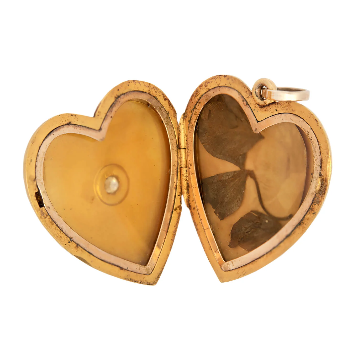 Victorian 14k Mine Cut Diamond Heart Locket - Image 3