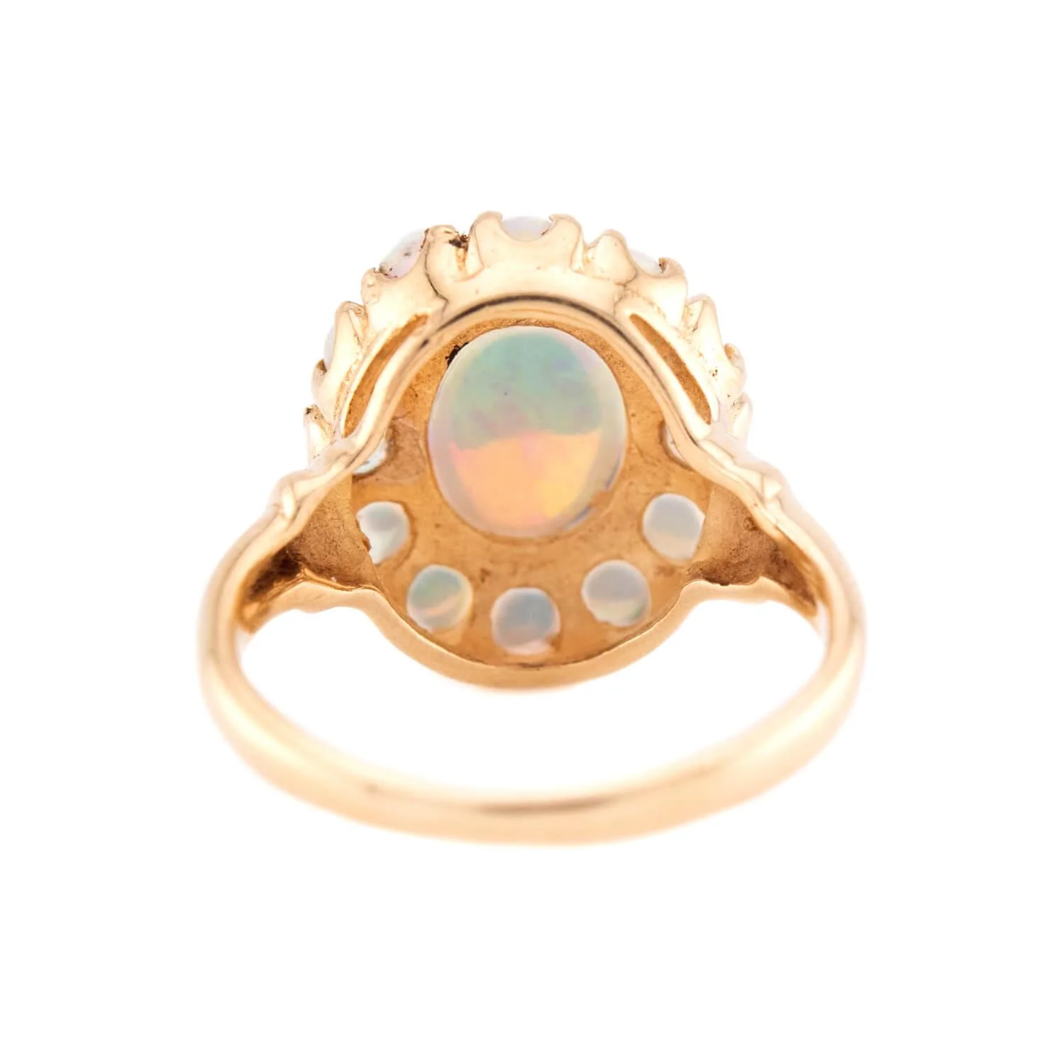 Victorian 14k Opal Halo Ring - Image 5