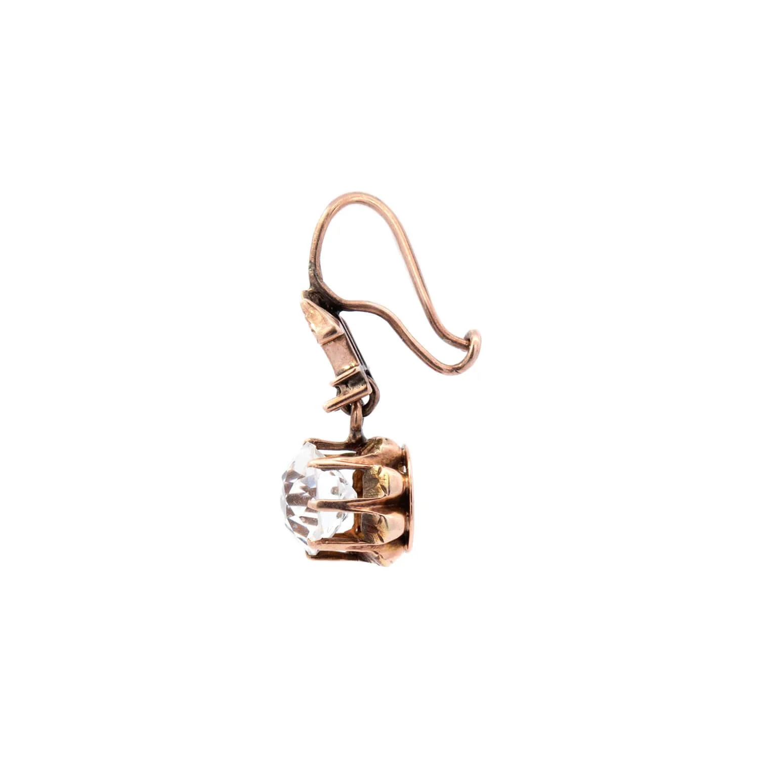 Victorian 14k Paste Dangle Earring - Image 2