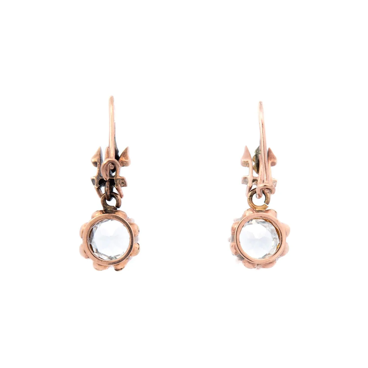 Victorian 14k Paste Dangle Earring - Image 3