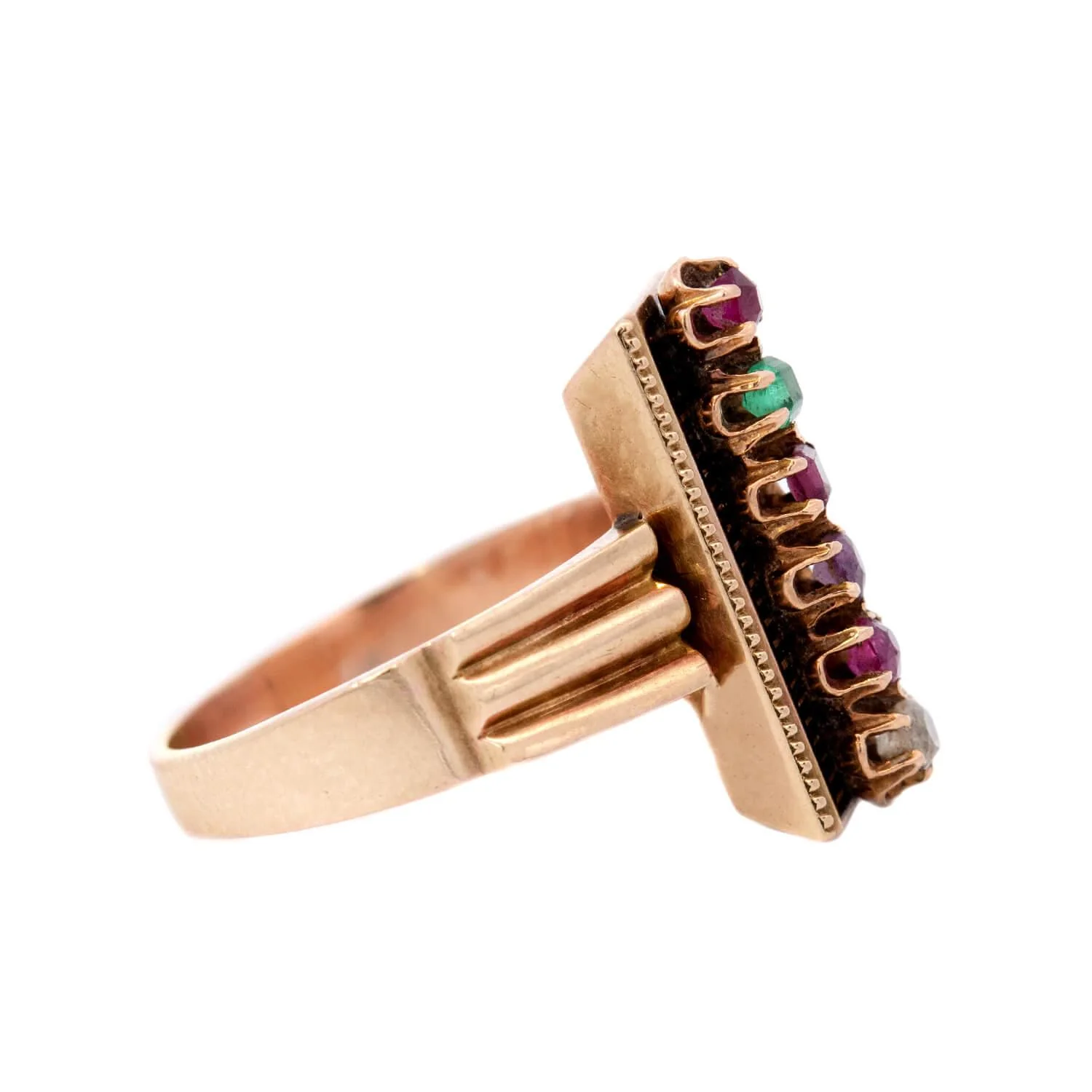 Victorian 14k "REGARD" and Enamel Ring - Image 3