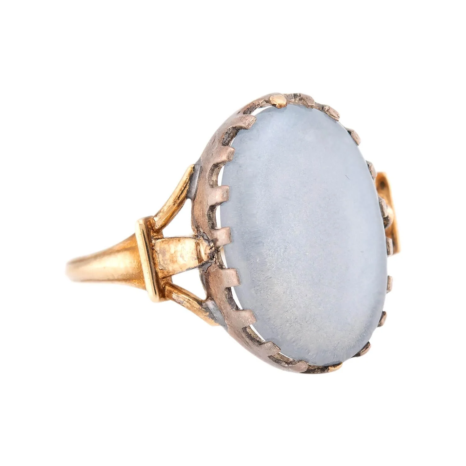 Victorian 14k/Sterling Silver Moonstone Ring - Image 2