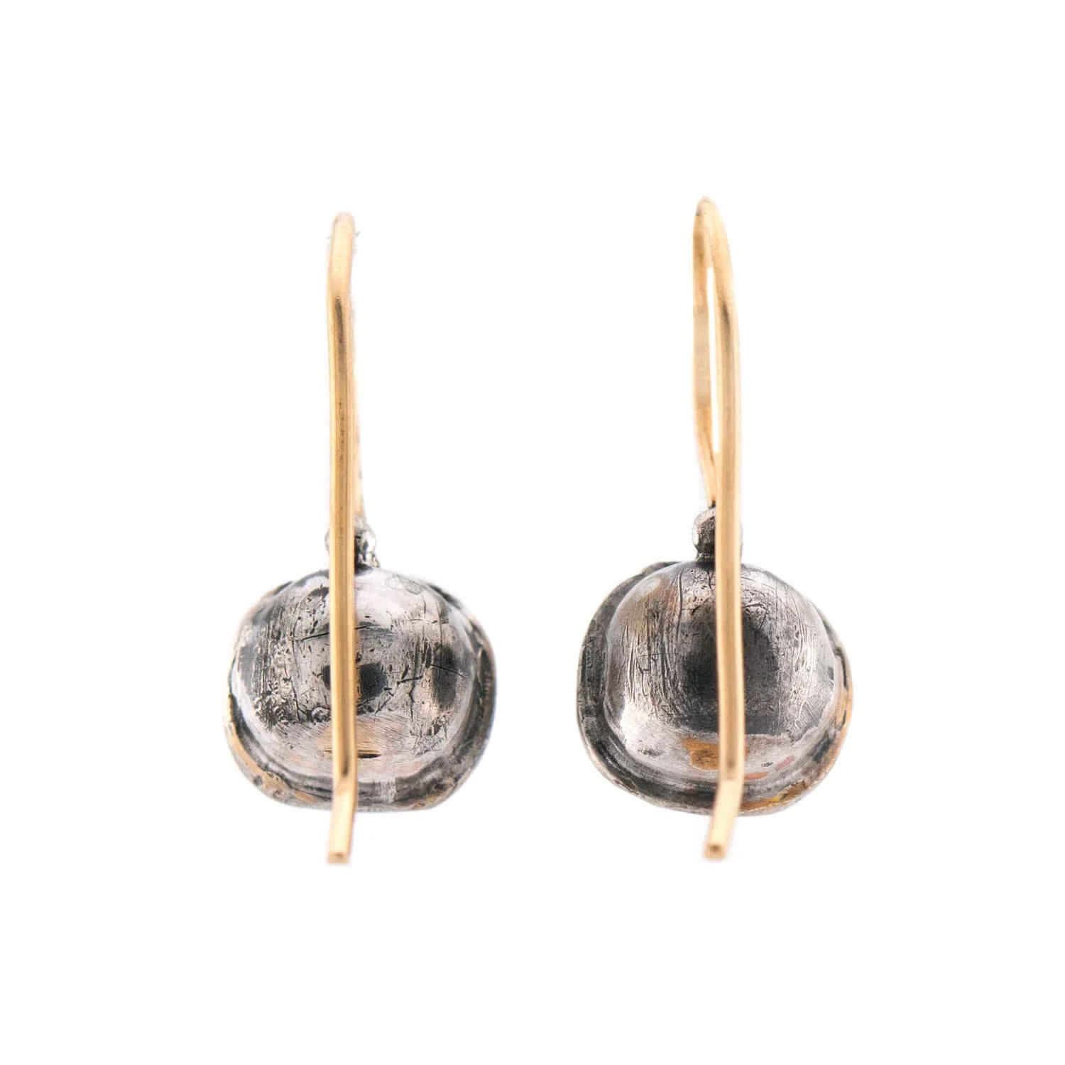 Victorian 14k/Sterling Silver Paste Drop Earrings - Image 3