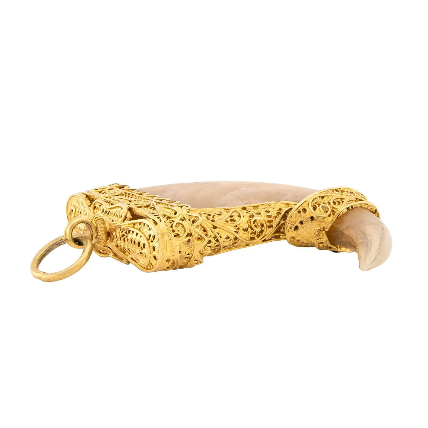 Victorian 14k Tiger Claw Pendant - Image 2