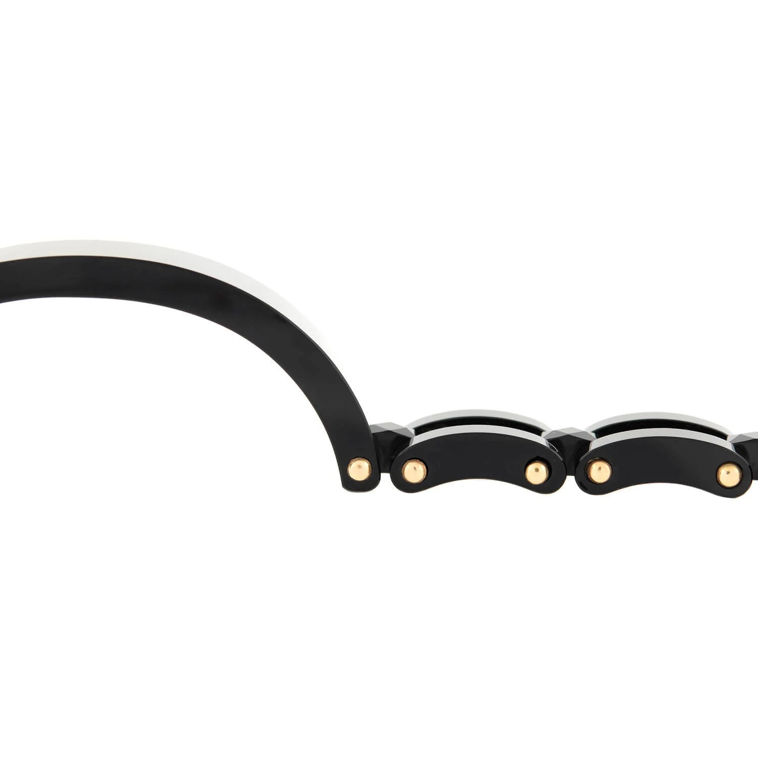 Victorian 15k Carved Onyx Line Bracelet - Image 8