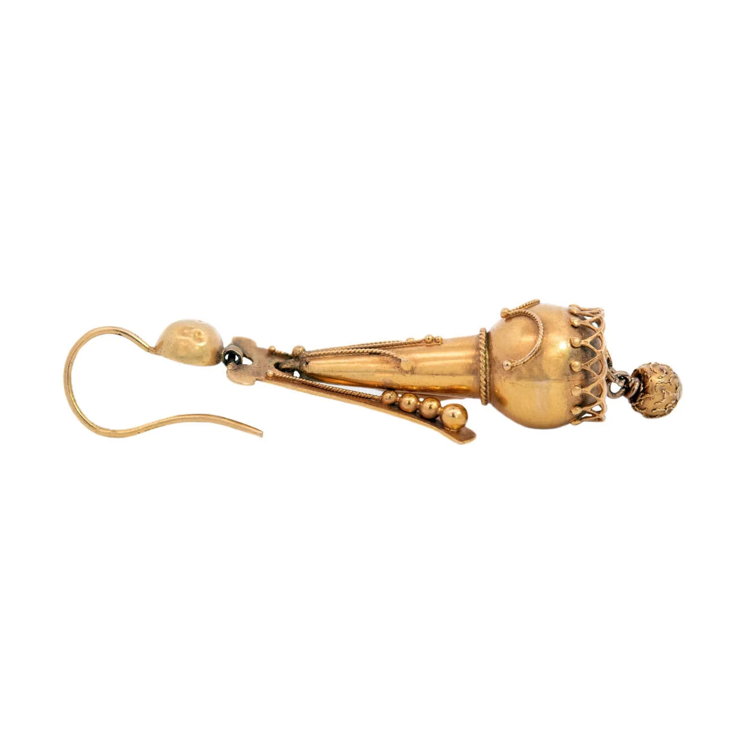 Victorian 15k Etruscan Dangle Earrings - Image 2