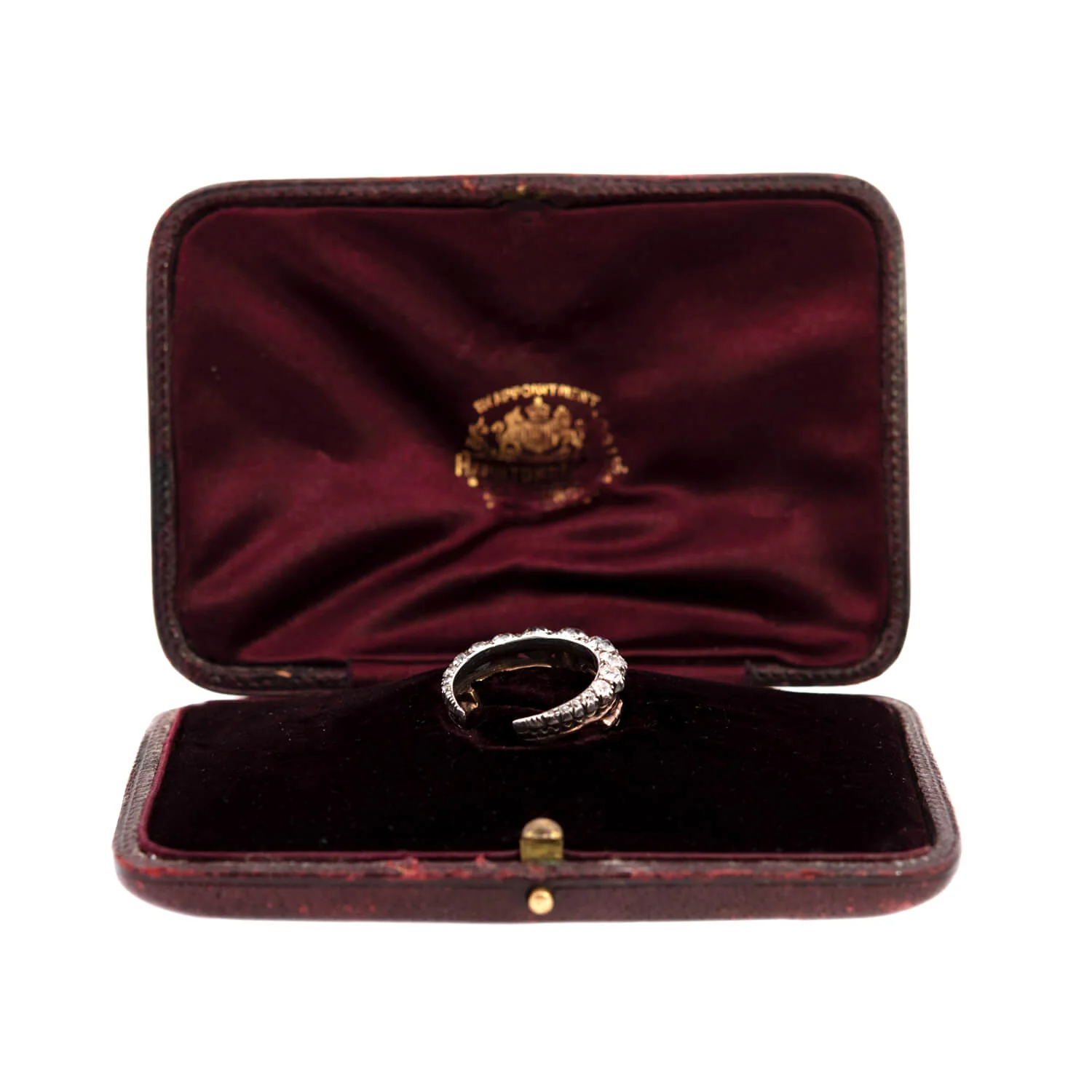 HAMILTON & INCHES Victorian 15k/Sterling Silver Diamond Crescent Pin/Trembler Hairpin - Image 9