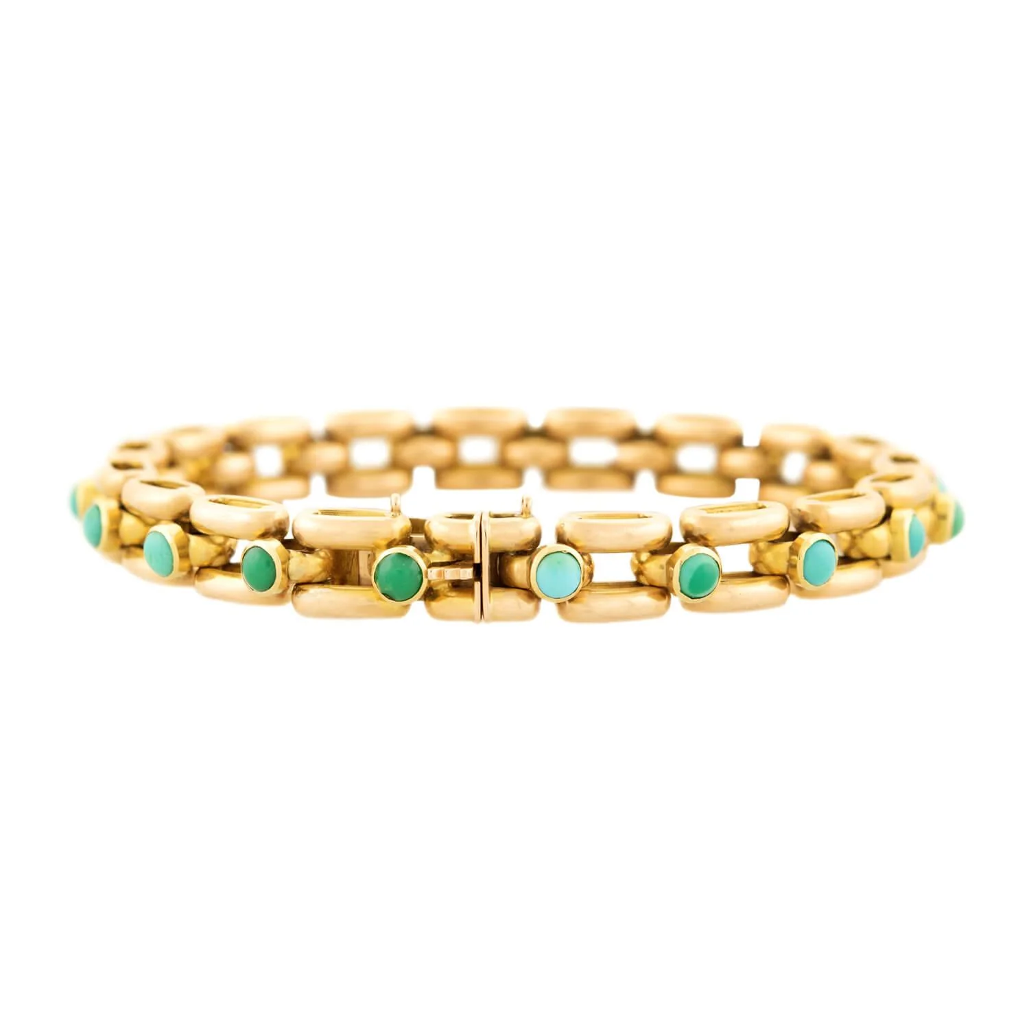 Victorian 15k Turquoise Line Bracelet - Image 6