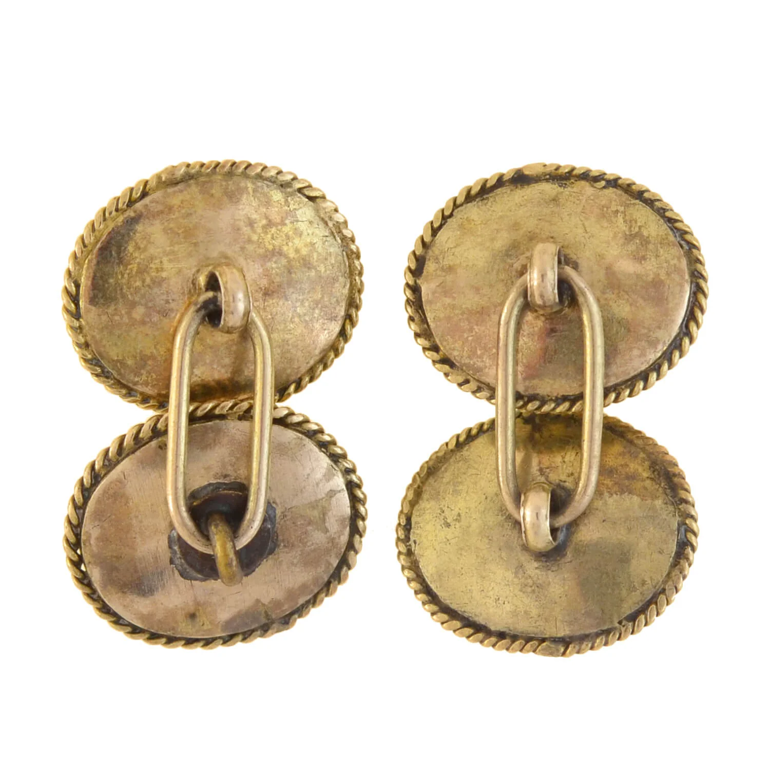 Victorian 15kt Inlaid Persian Turquoise Cufflinks - Image 6