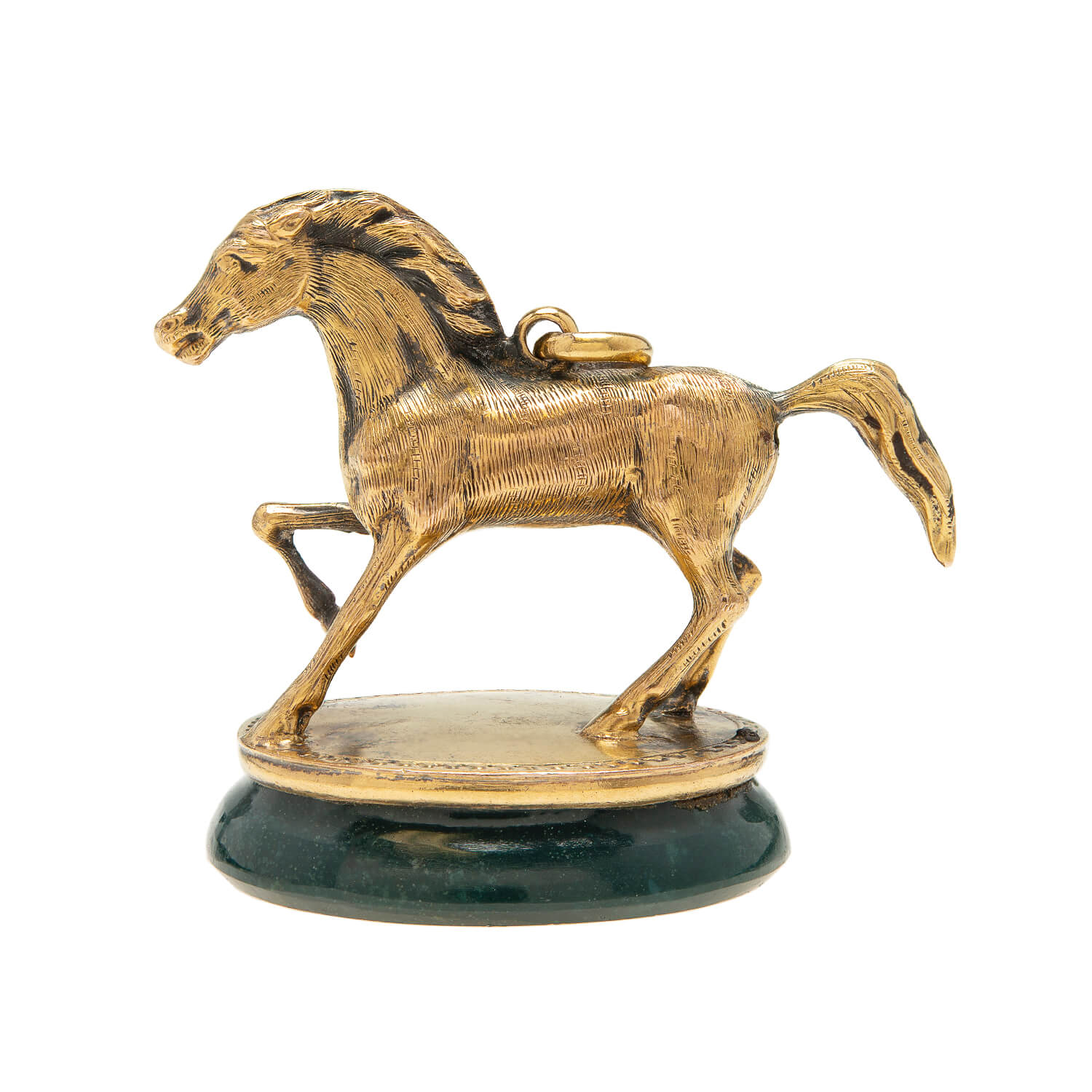 Victorian 18k Bloodstone Horse Fob "Victory Before Death" - Image 3