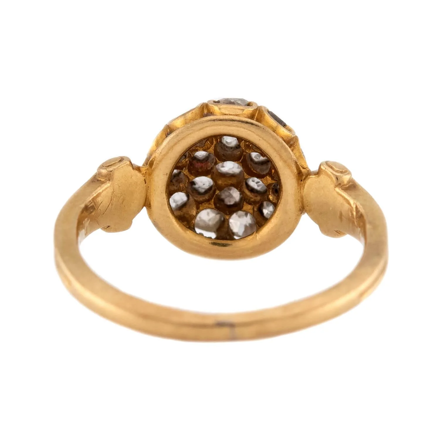 Victorian 18k Diamond Cluster Pinky Ring - Image 5