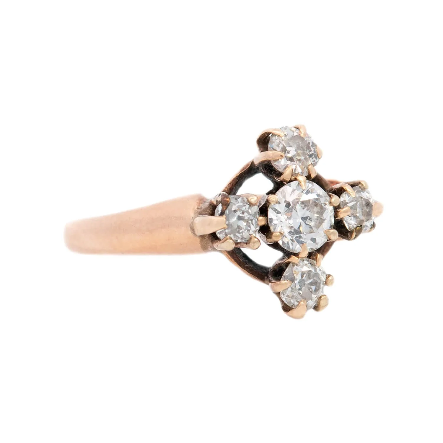 Victorian 18k Diamond Cross Motif Ring - Image 2