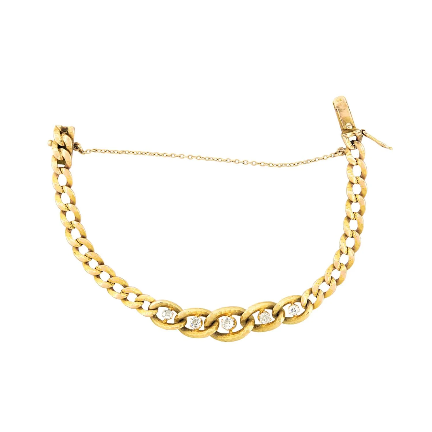 Victorian 18k .50ctw Diamond Link Bracelet - Image 2