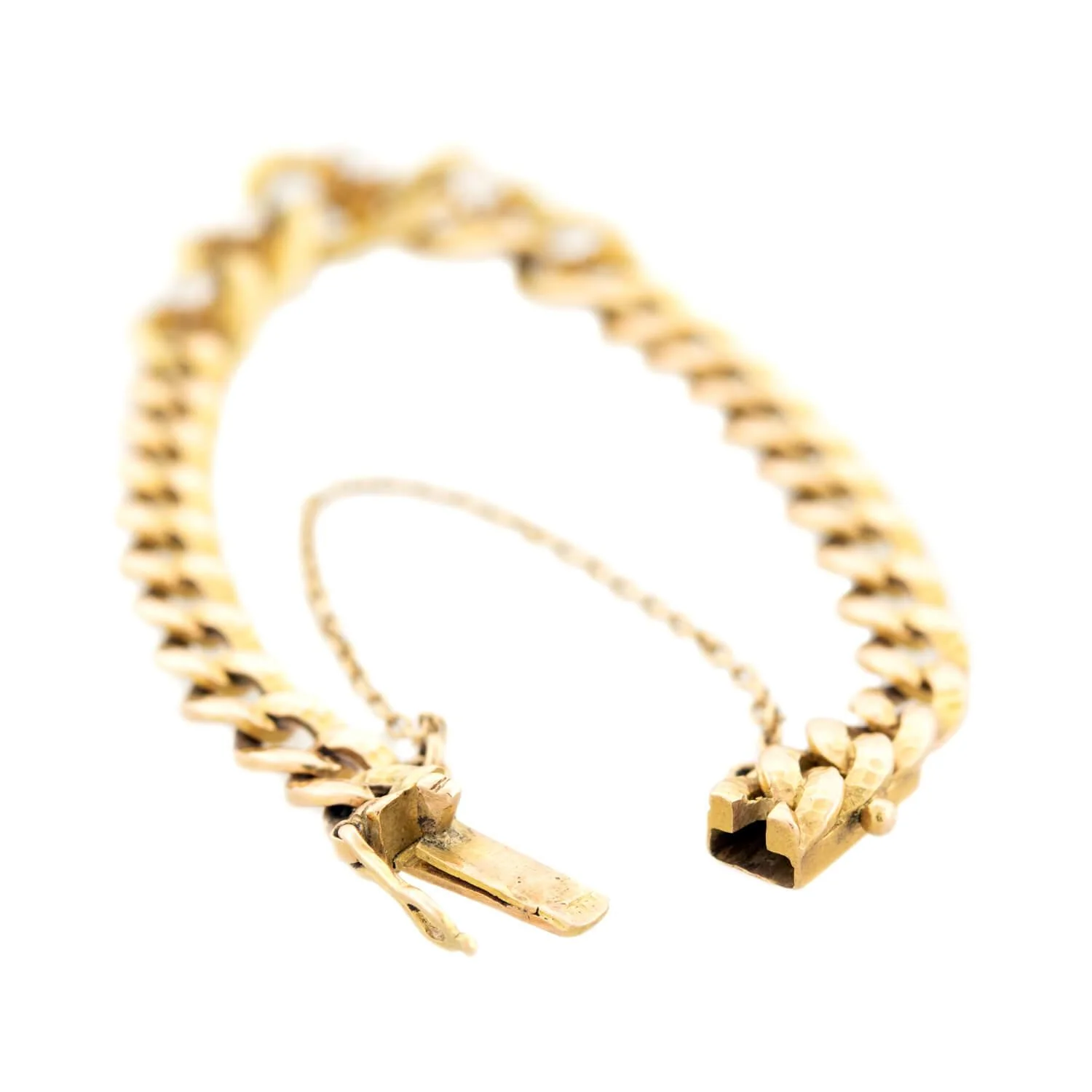 Victorian 18k .50ctw Diamond Link Bracelet - Image 5