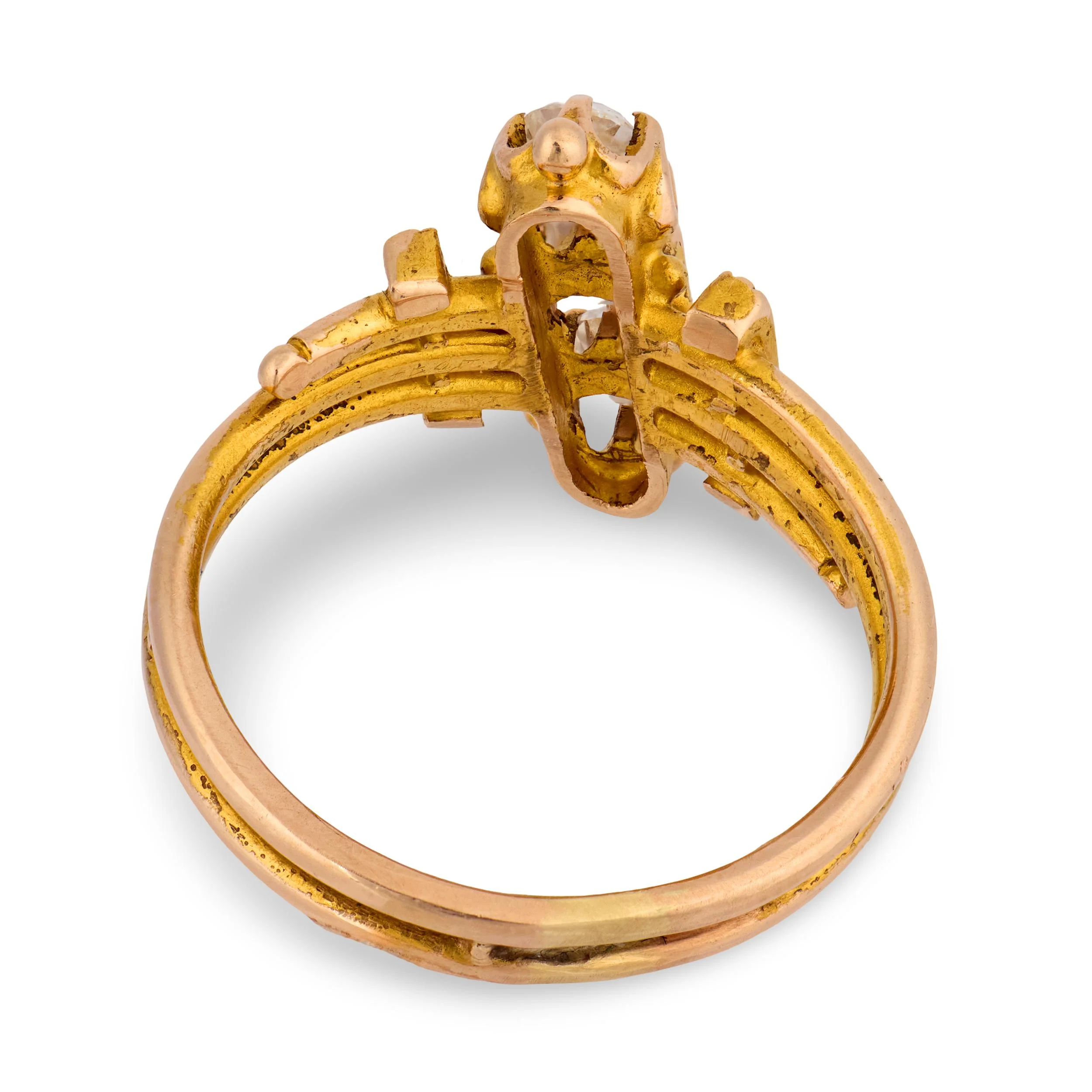 Victorian 18k Diamond Navette Ring - Image 5