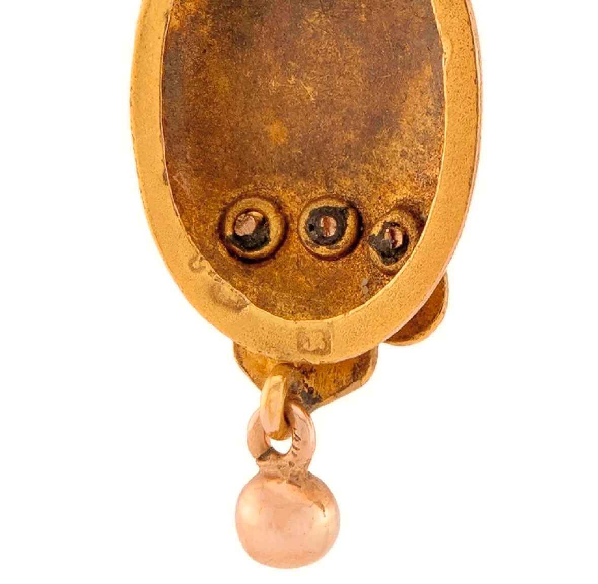 Victorian 18k French Diamond & Enamel Buckle-Motif Earrings - Image 3