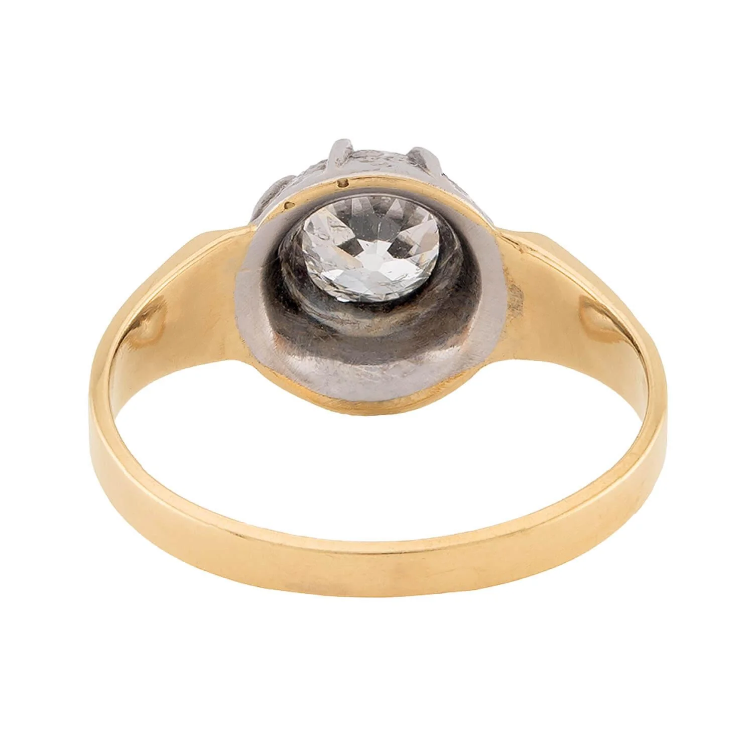 Victorian 18k/Sterling Silver Diamond Engagement Ring .85ct - Image 5