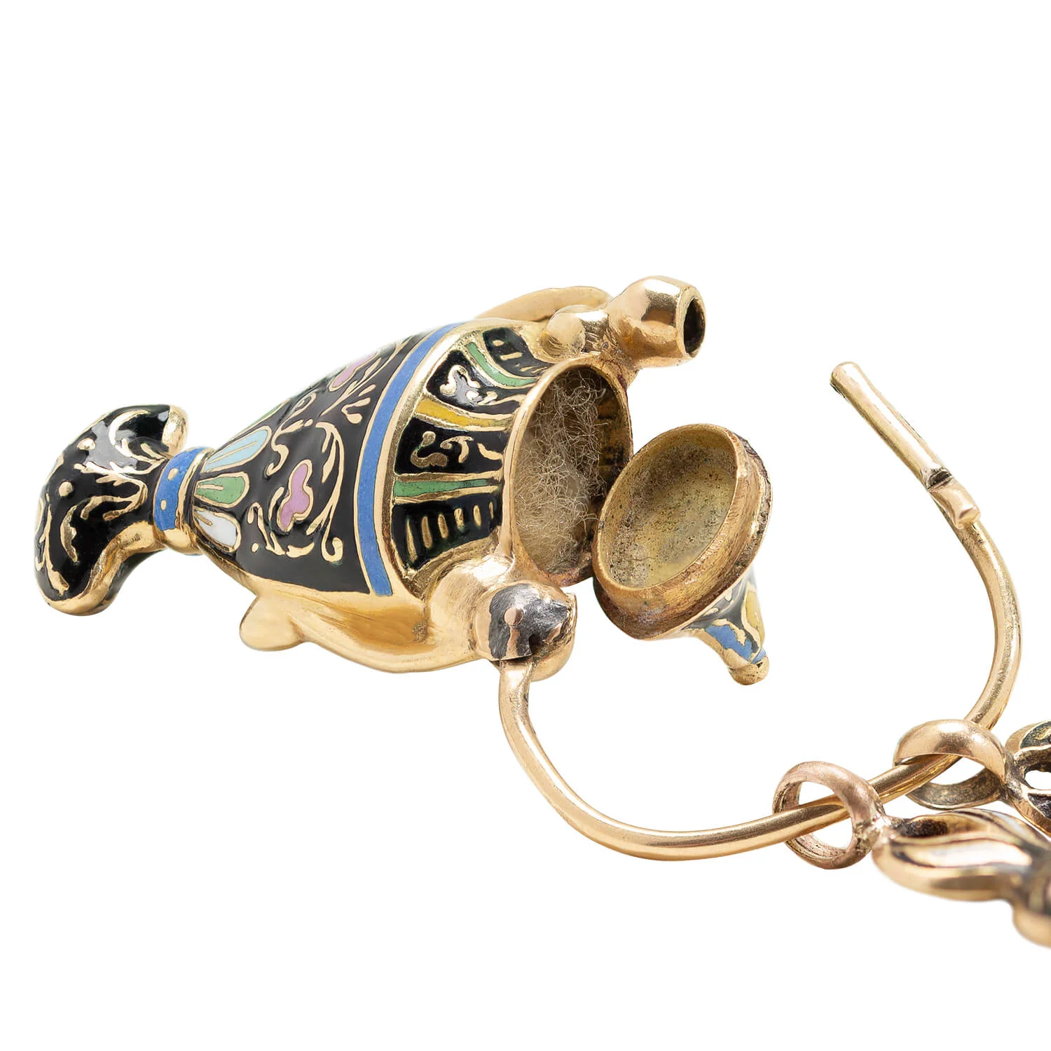 Victorian 18K Swiss Enamel Urn Bracelet - Image 4