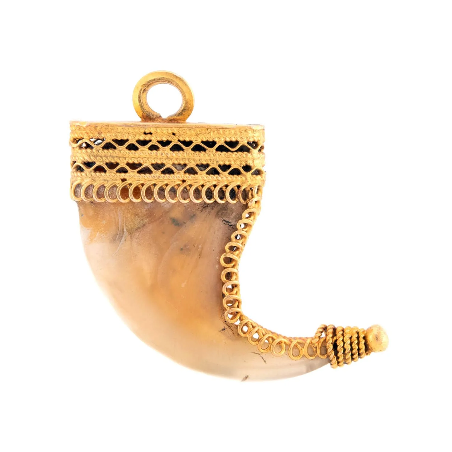 Victorian 18k Tiger Claw Pendant - Image 4