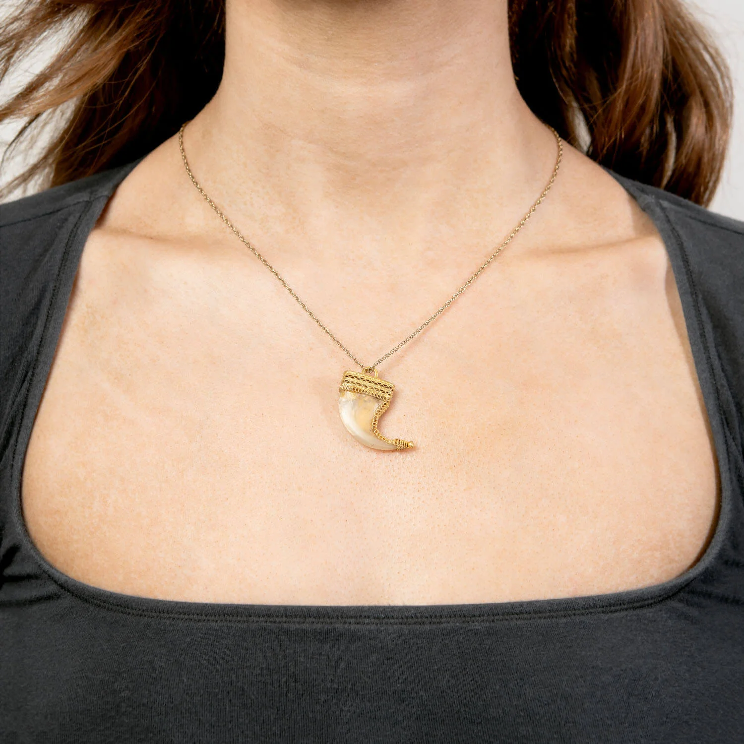 Victorian 18k Tiger Claw Pendant - Image 5