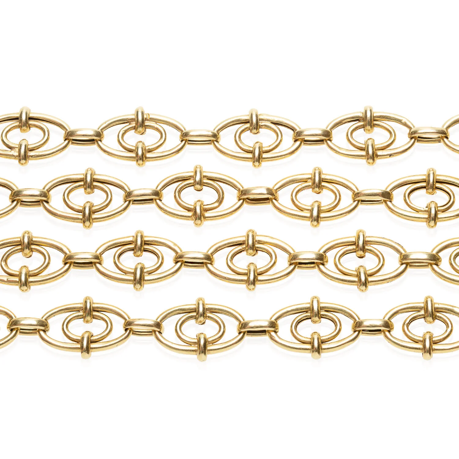 Victorian 18kt Fancy Link Chain Necklace 44.5g - Image 3