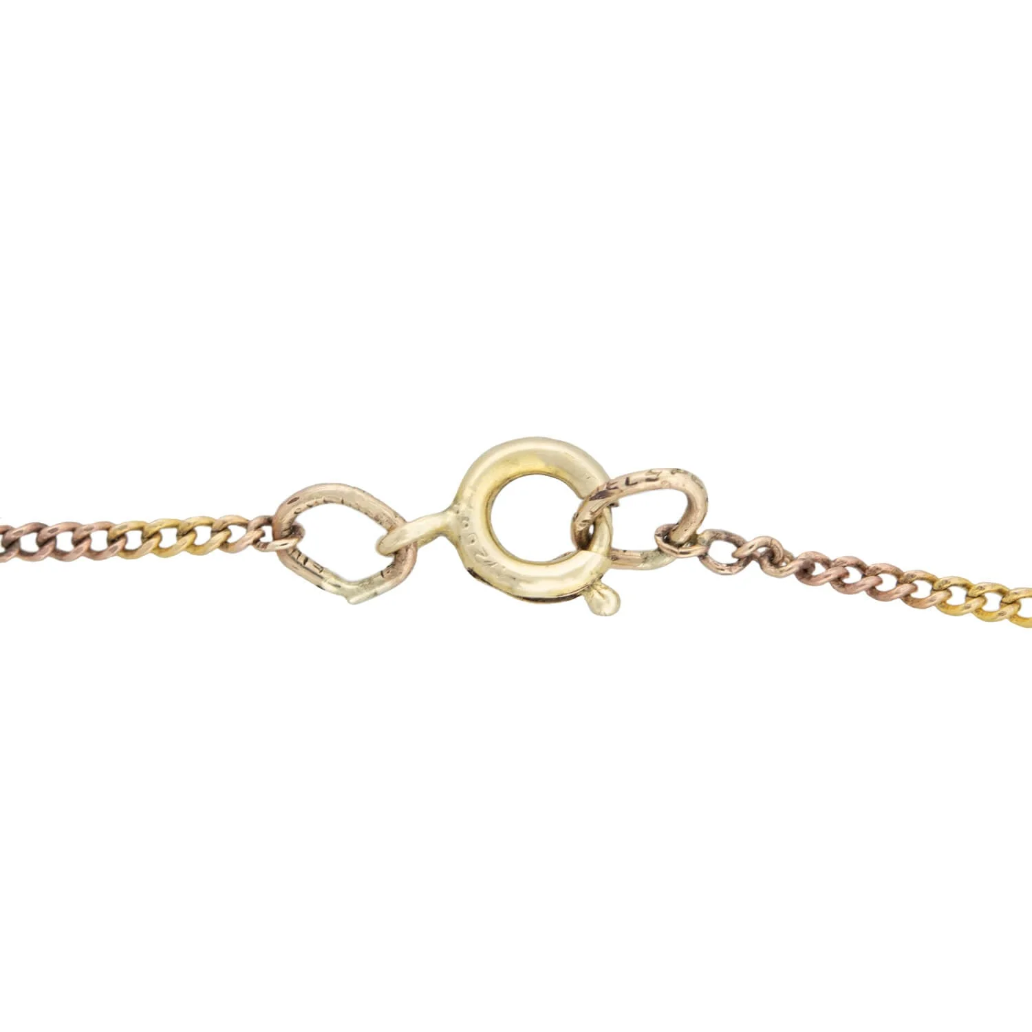 Victorian 18k + Sterling Topped Diamond Crescent Moon Necklace - Image 5