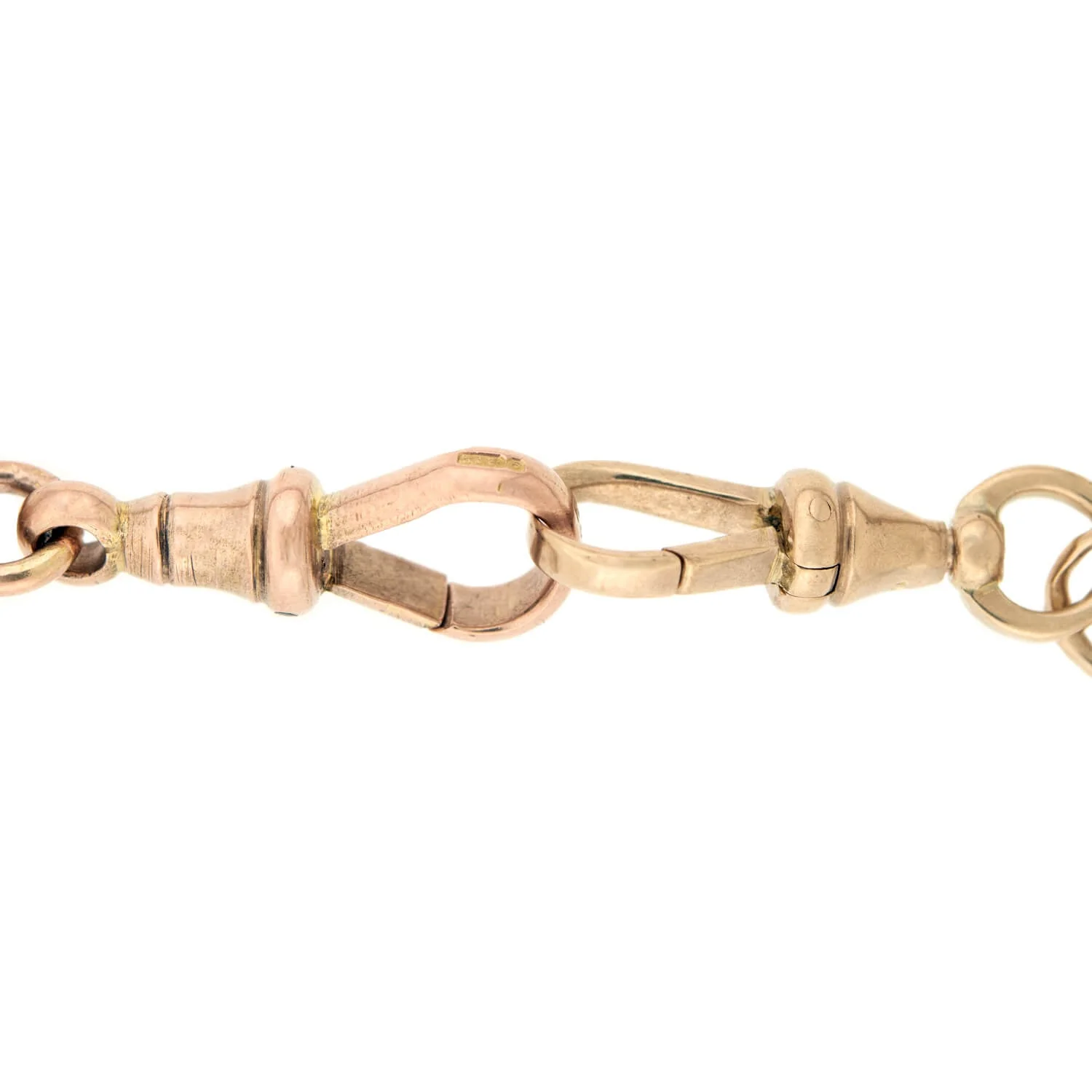 Victorian 9k Gold Fancy Link Watch Chain Necklace 16.5" 23.2g - Image 5