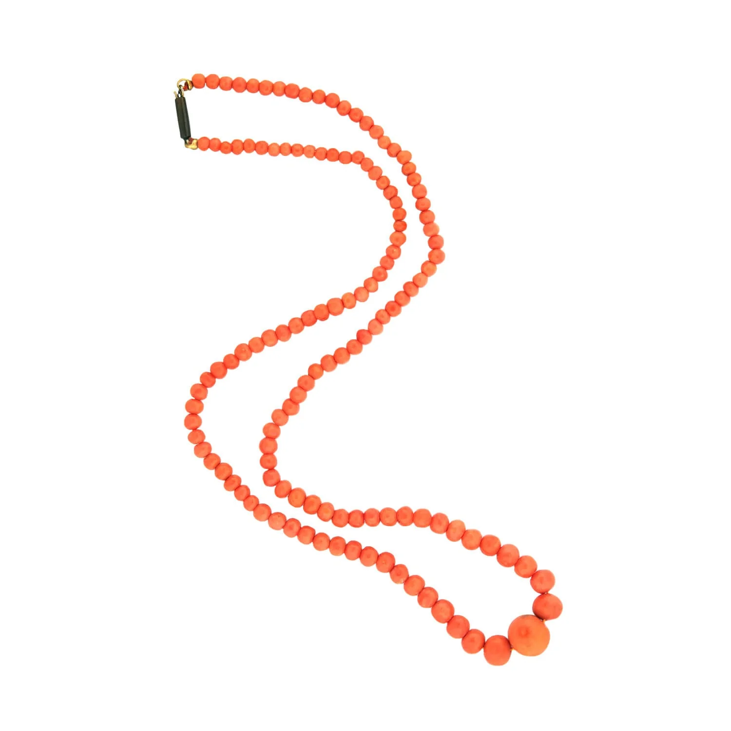 Victorian 9k Graduated Coral Bead Necklace - Image 2