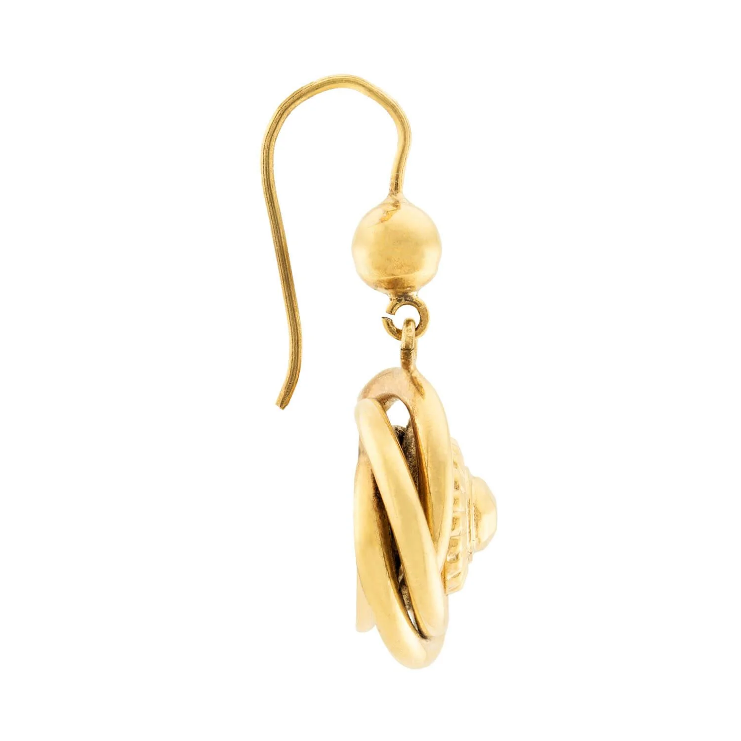 Victorian 9k Knot Motif Dangle Earrings - Image 2