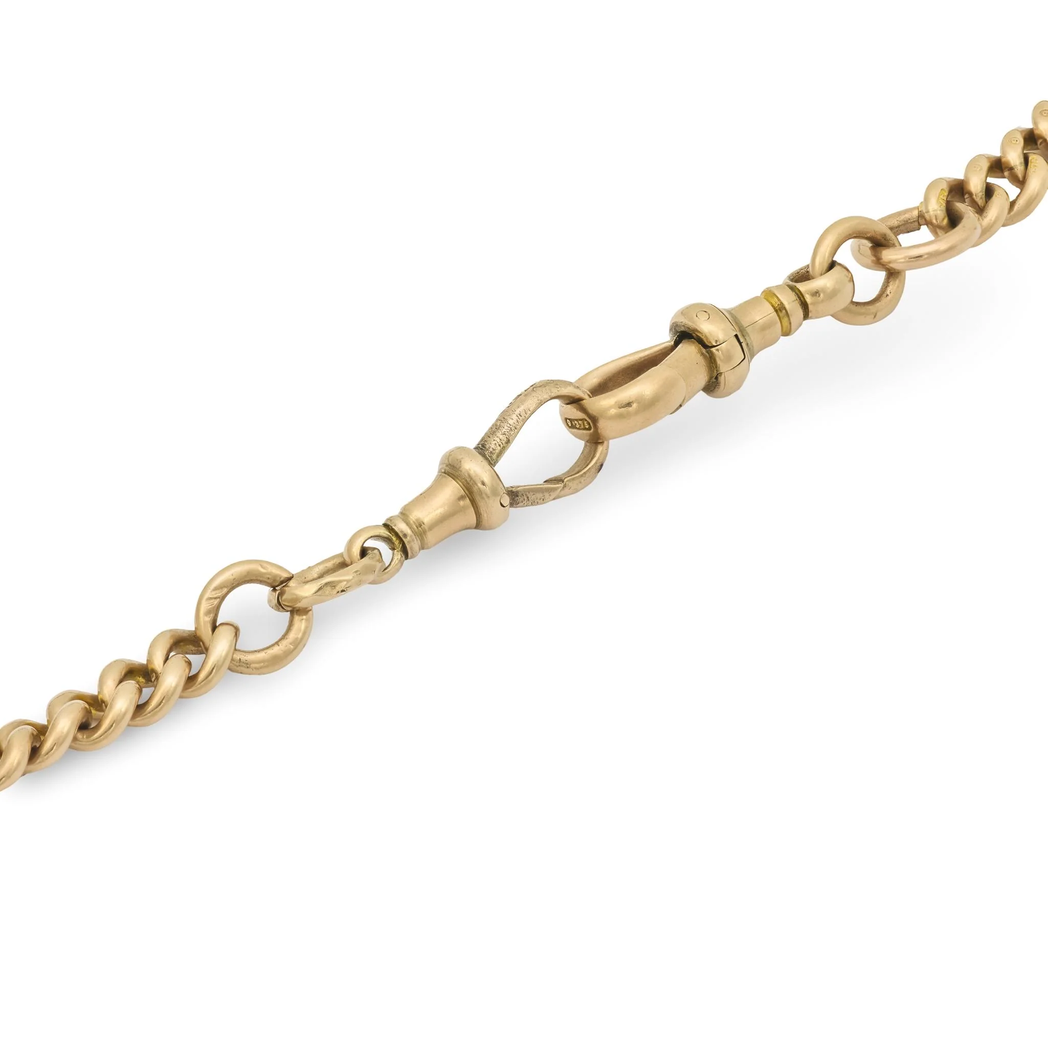 Victorian 9k Watch Chain Necklace 16" - Image 5