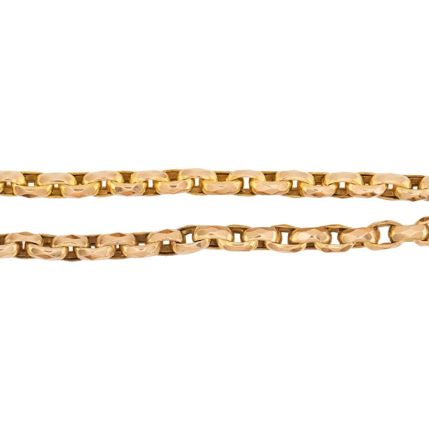 Victorian 9k Watch Chain Necklace 58.5" - Image 3
