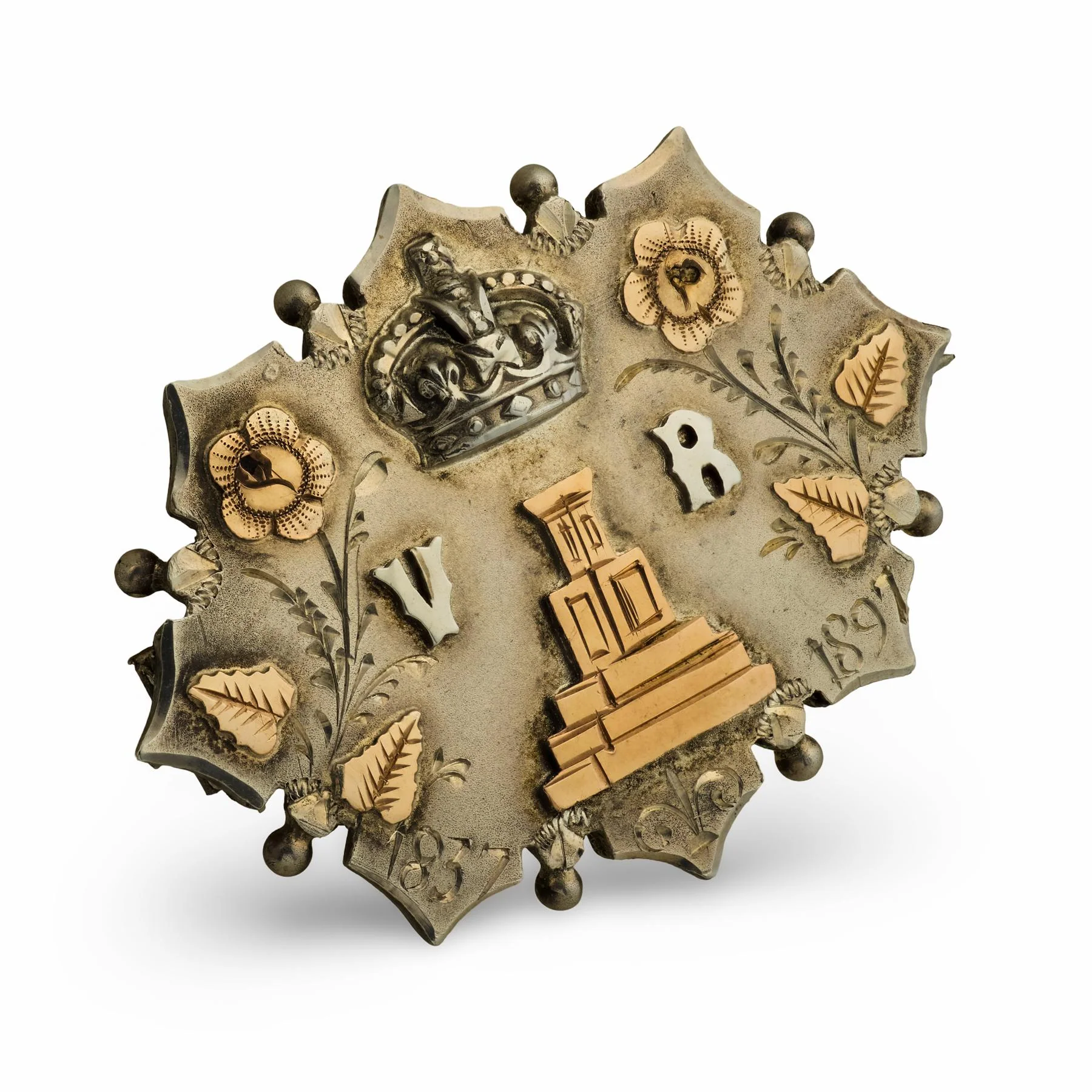 Victorian English Sterling Silver "Diamond Jubilee" Pin - Image 2