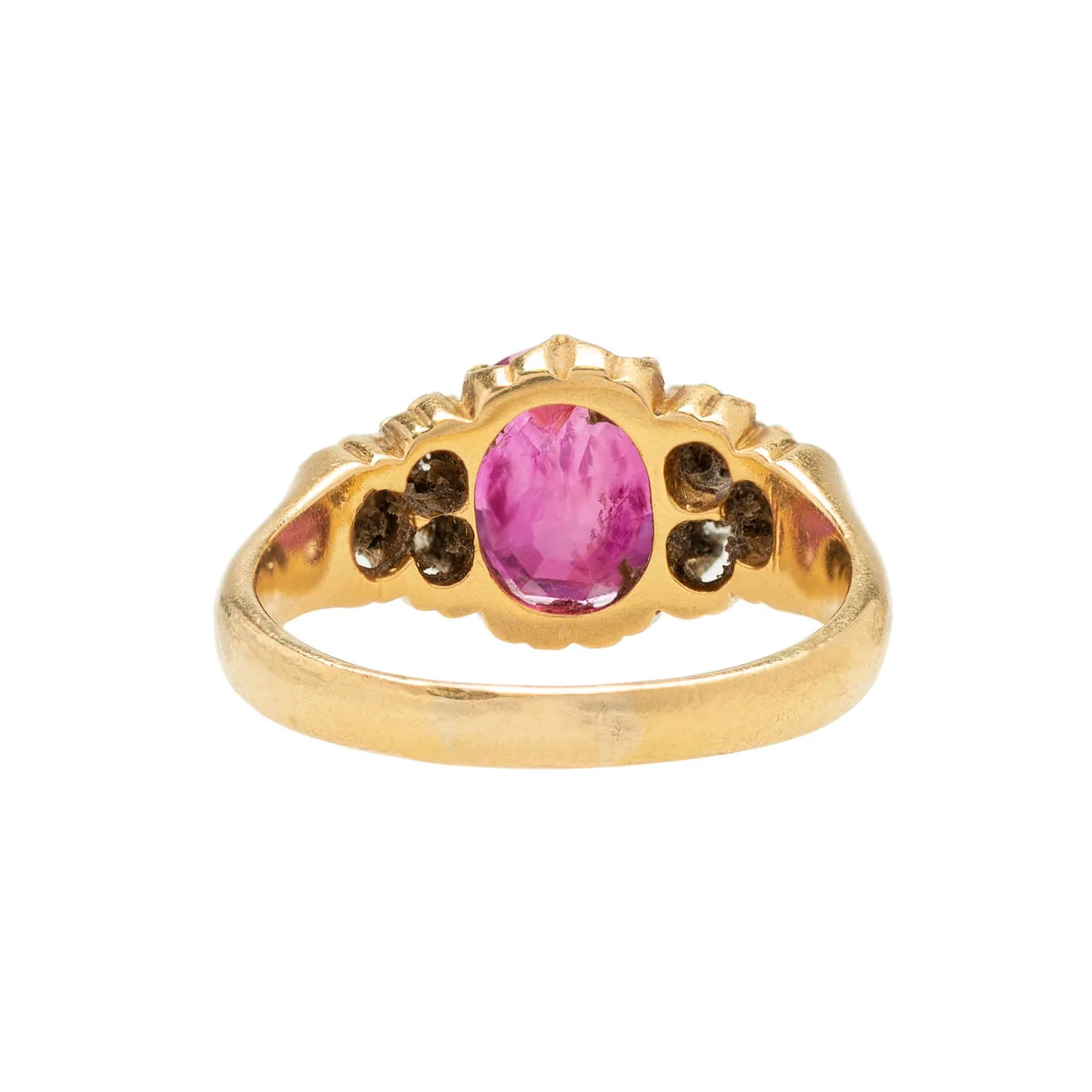 Victorian French 18k Burmese Ruby + Diamond Ring - Image 5