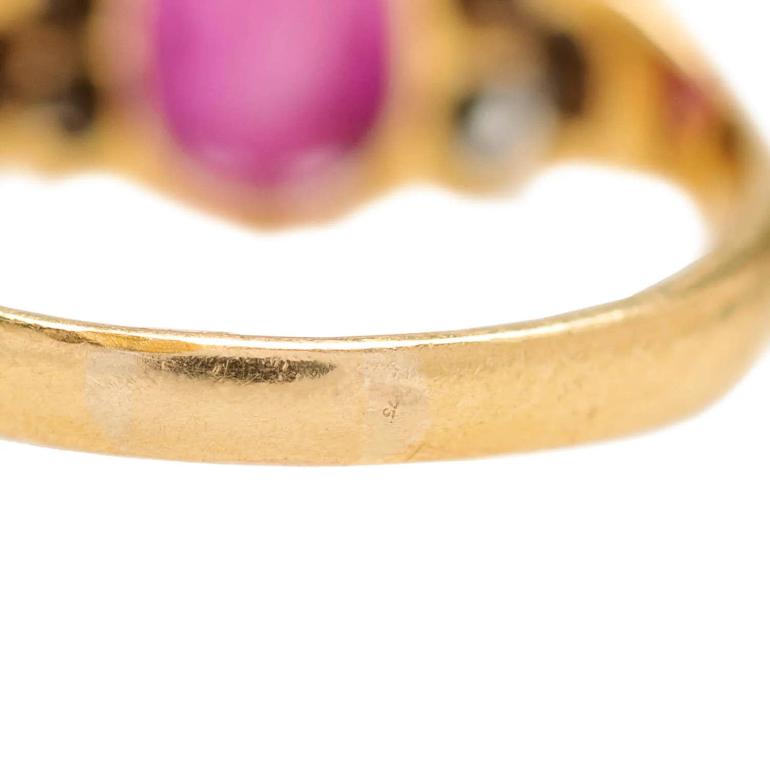 Victorian French 18k Burmese Ruby + Diamond Ring - Image 6
