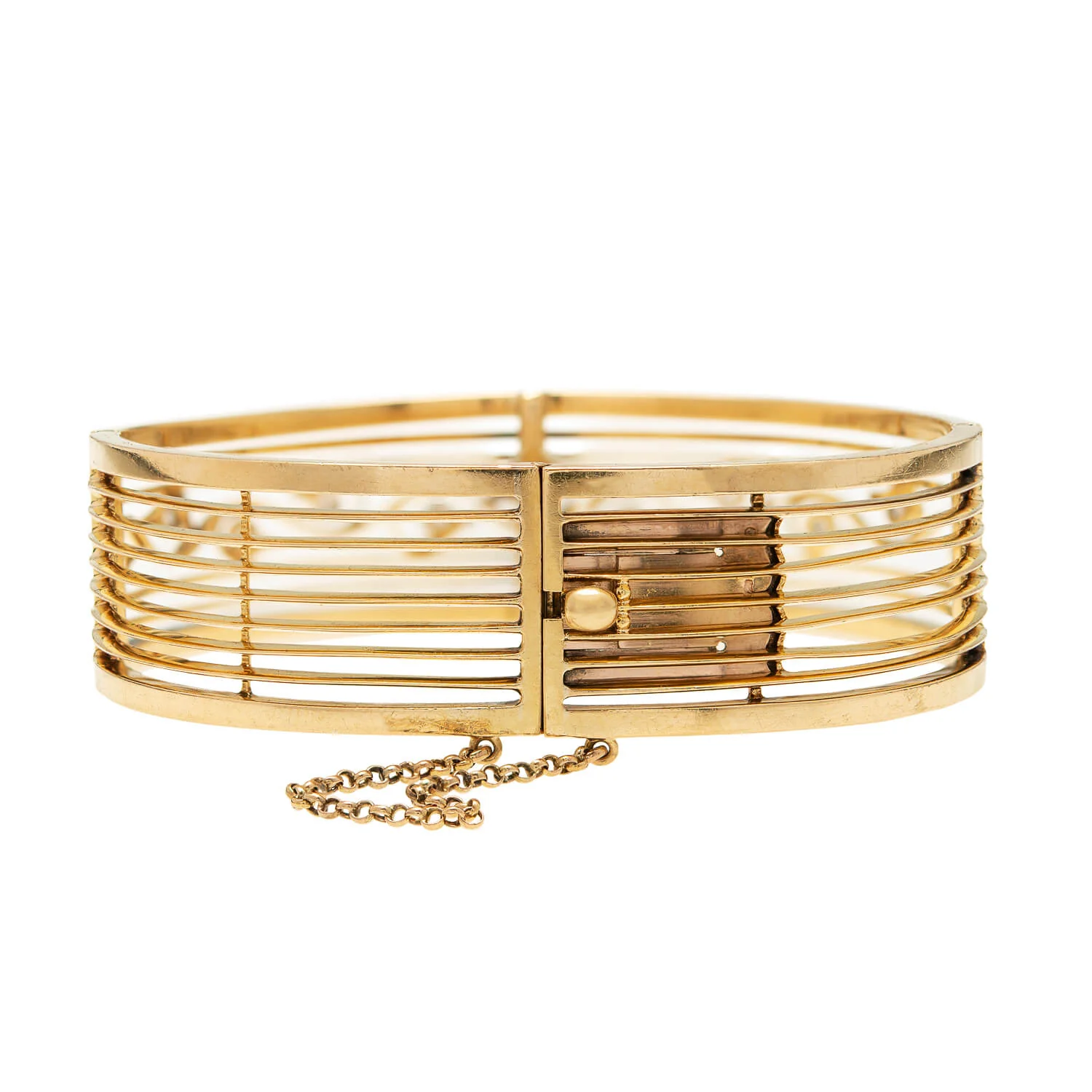 Victorian French 18k Diamond Bangle Bracelet - Image 4