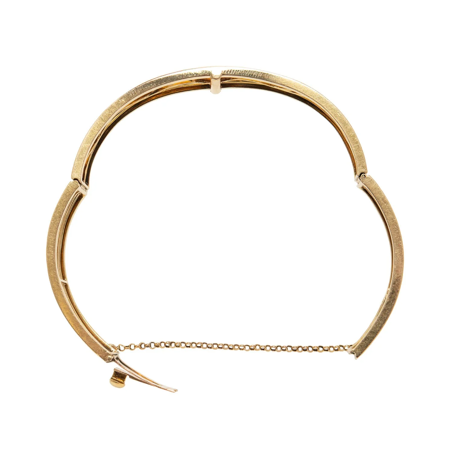 Victorian French 18k Diamond Bangle Bracelet - Image 6