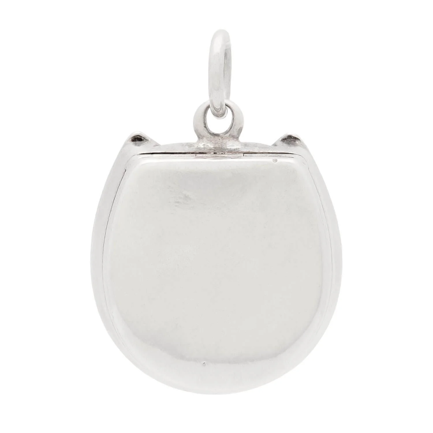 Victorian French Silver Horse Hoof Locket Pendant - Image 3