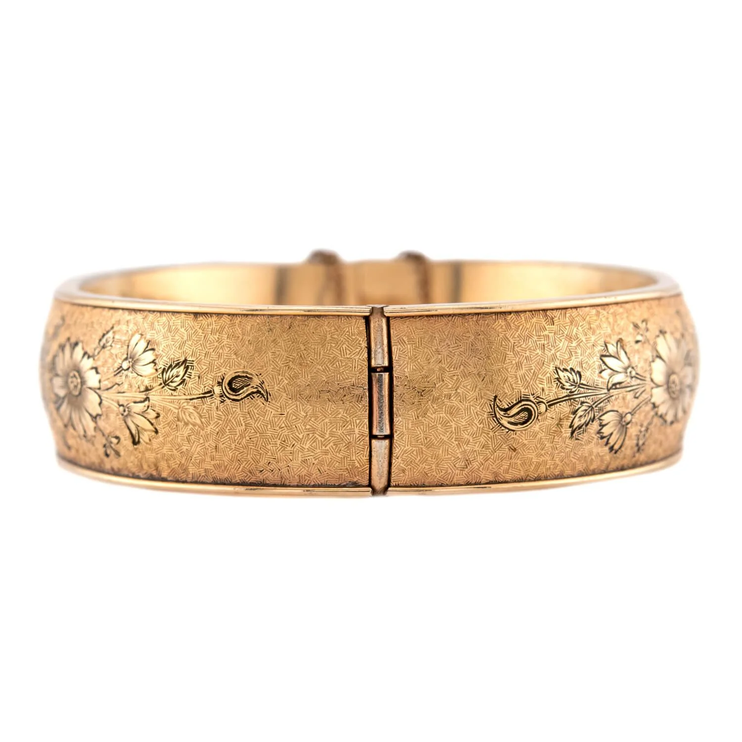 Victorian Gold-Filled Enamel Bangle - Image 4