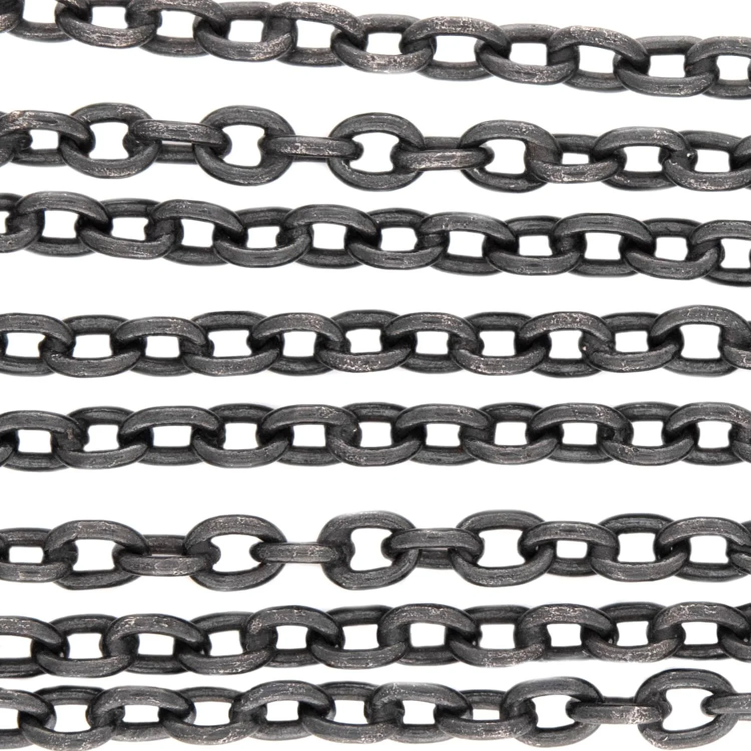 Victorian Gunmetal Chain 49" - Image 3