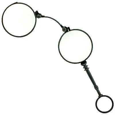 Victorian Gunmetal Expandable Lorgnette Glasses - Image 2